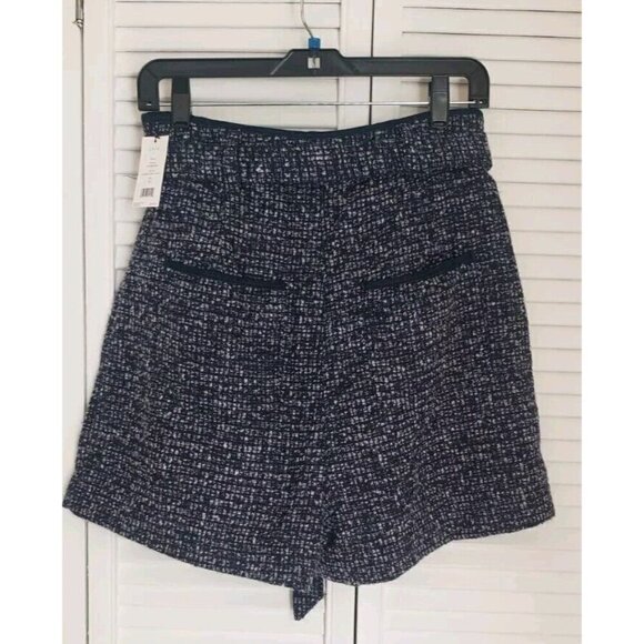 NWT $228 JOIE ALMA MIDNIGHT NAVY MULTI BELTEDTWEED SHORTS SZ 10 - Picture 6 of 10